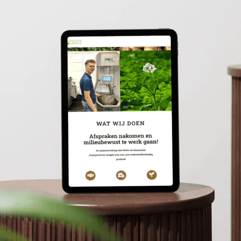 klantcase website Abbink Aardappelen