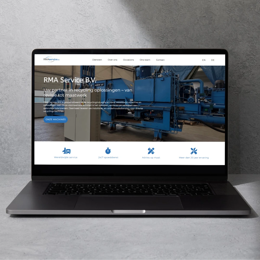 Website voorbeeld RMA Service